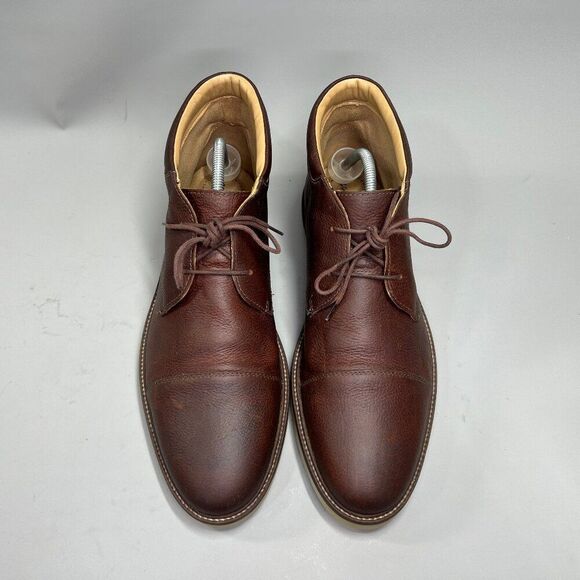Clarks Grandin Top Chukka‎ Boots Men\'s 13 Brown Leather Cap Toe Lace Up Casual main image 8